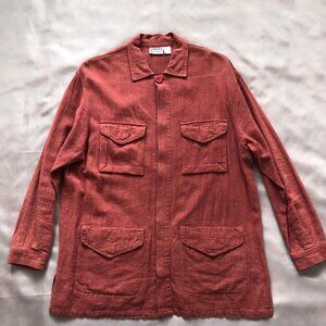 CHICO'S Linen Blend Button Down Tunic